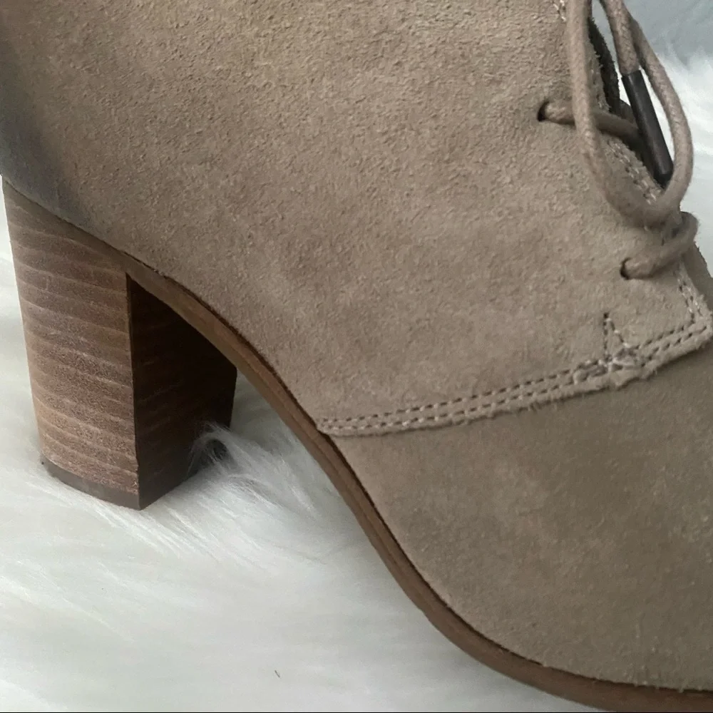 Toms Desert Taupe‎ Lunata Burnished Suede Booties